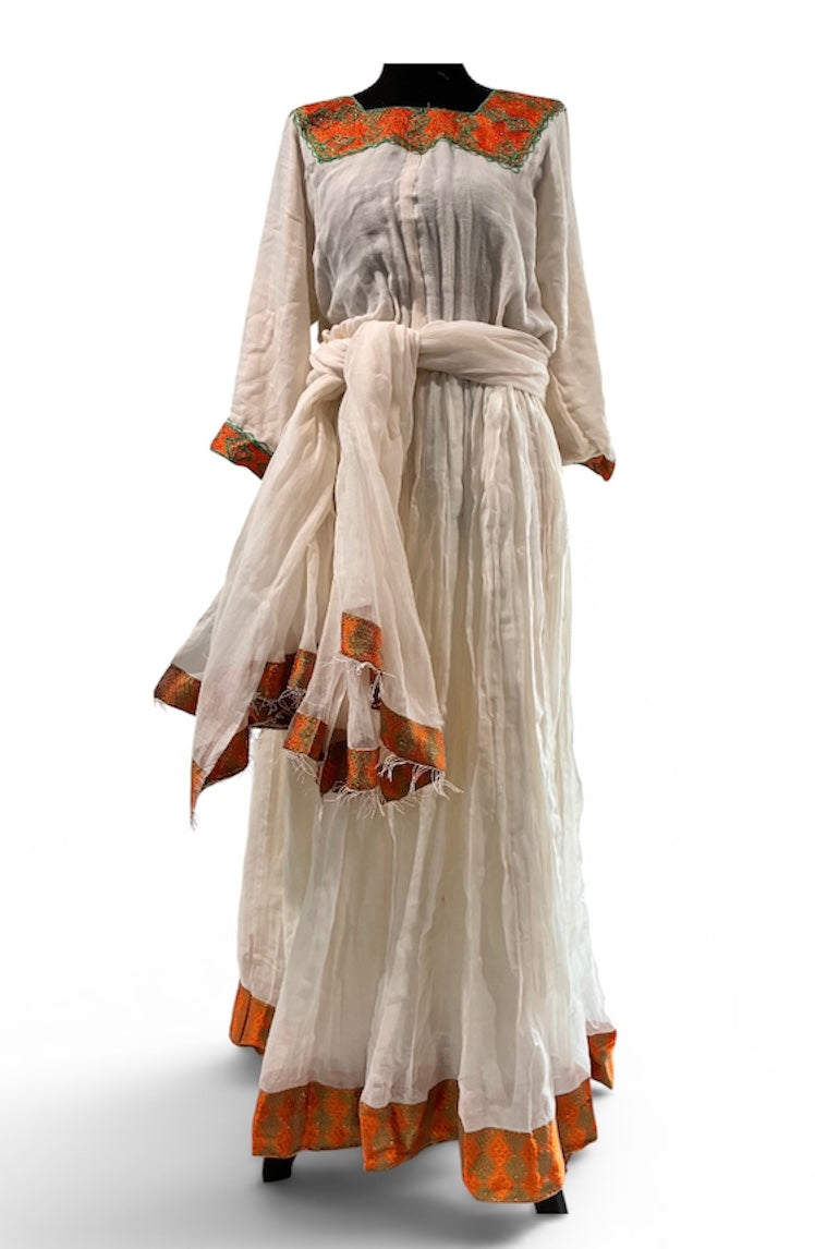 Ethiopian Traditional Handwoven Dress